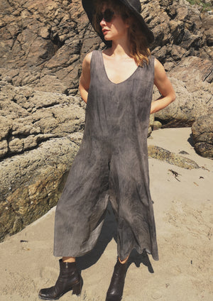 HOMEMADE - JUMPSUIT WIDE - COTTON - grey washed - BERENIK