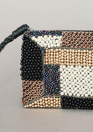 PURSE - LEATHER w. Pearl Embroidery - BERENIK