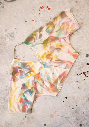 HANDPAINTED - TOP DRAPING - creme painted