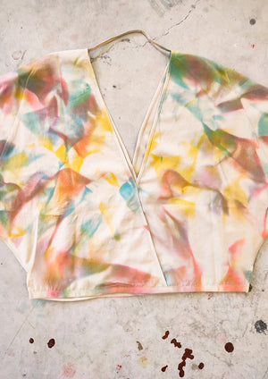 HANDPAINTED - TOP DRAPING - creme painted