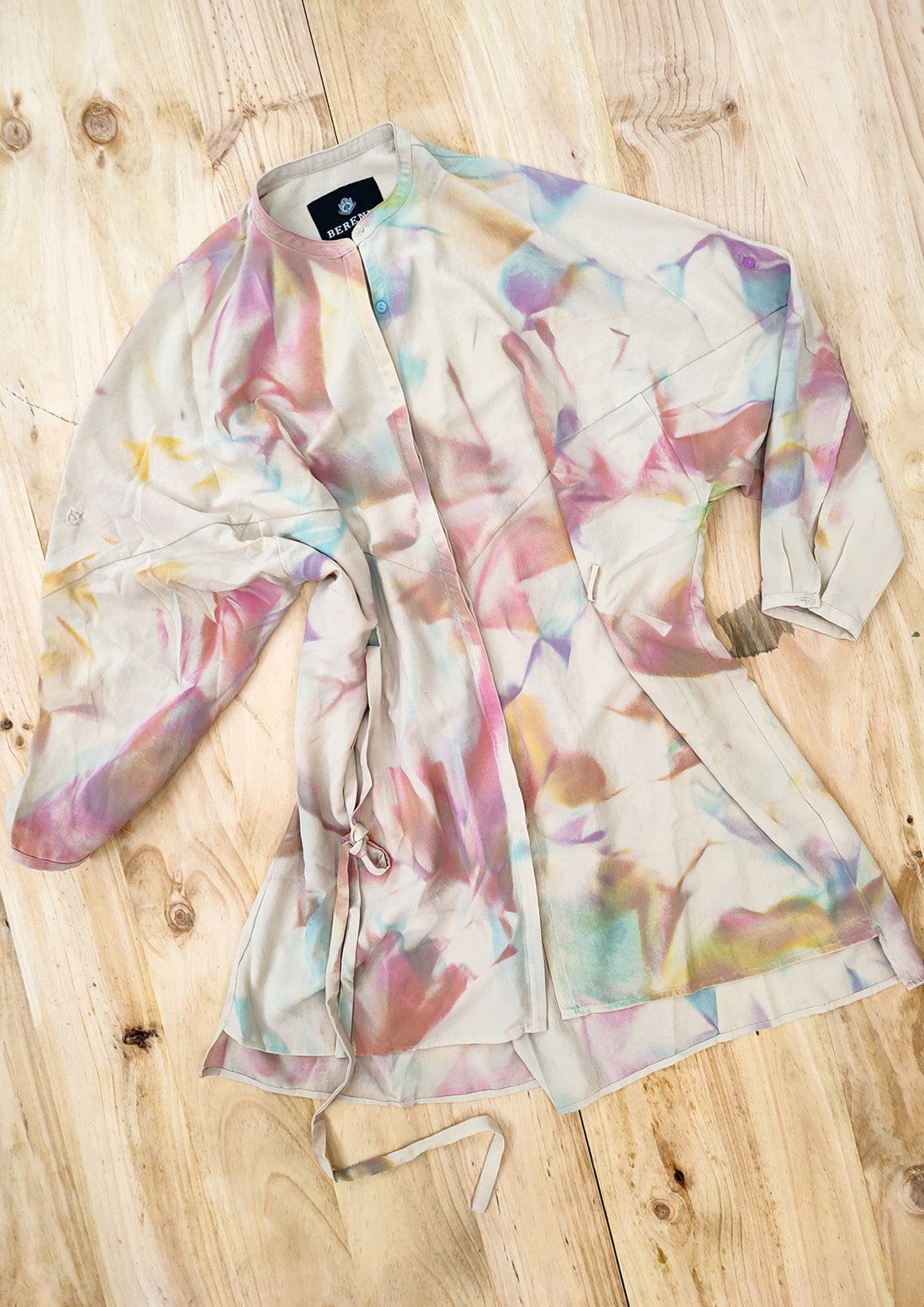 HANDPAINTED - BLOUSE/DRESS/CARDIGAN - creme painted