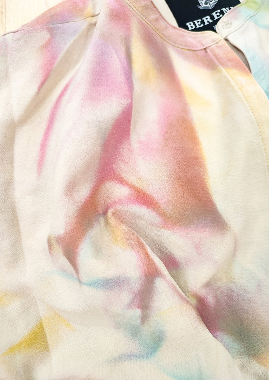 HANDPAINTED - BLOUSE/DRESS/CARDIGAN - creme painted
