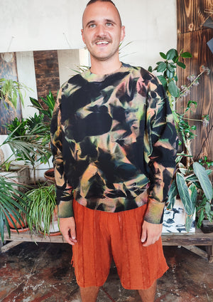HANDPAINTED - SWEATER OVERSIZED - COTTON JERSEY black painted