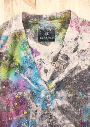 HANDPAINTED - SHIRT/DRESS - creme painted