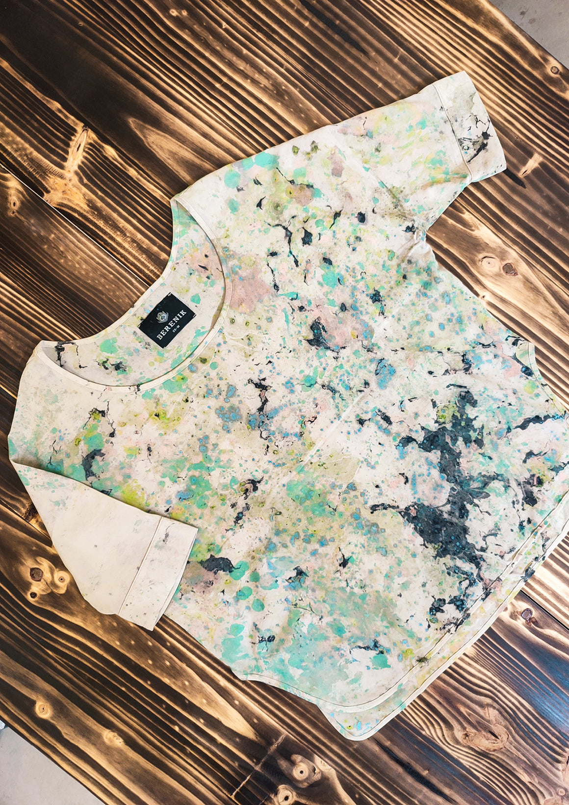 HANDPAINTED- TOP OVERSIZED creme painted