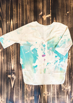 HANDPAINTED - KIMONO SHIRT - creme painted