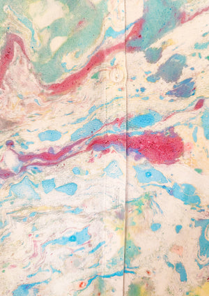 HANDPAINTED - KIMONO SHIRT - creme painted