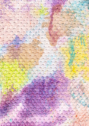 HANDPAINTED - SWEATER OVERSIZE - KNIT PEARL ivory painted color