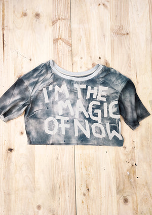 HANDPAINTED - T-SHIRT FEMALE creme mesh painted