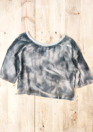 HANDPAINTED - T-SHIRT FEMALE creme mesh painted