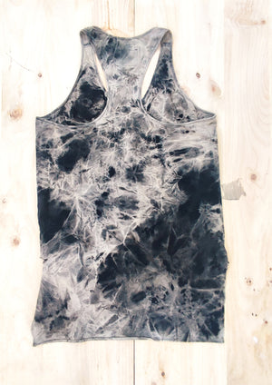 HANDPAINTED - TANK TOP/DRESS - COTTON JERSEY black painted