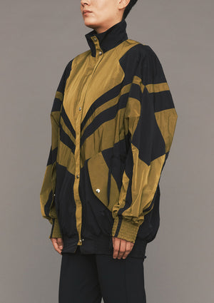 SKI JACKET - LIGHT WEIGHT WATER REPELLENT patchwork black/gold - BERENIK