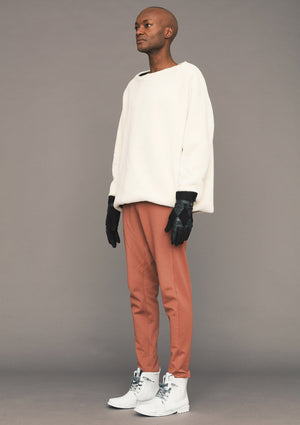 PANTS HIGH WAIST SKINNY - HEAVY STRETCH brick - BERENIK