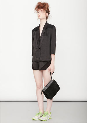 BLAZER/BLOUSE - black shiny - BERENIK
