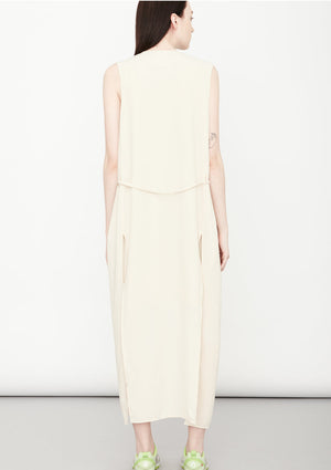 DRESS LONG SLEEVELESS - creme - BERENIK