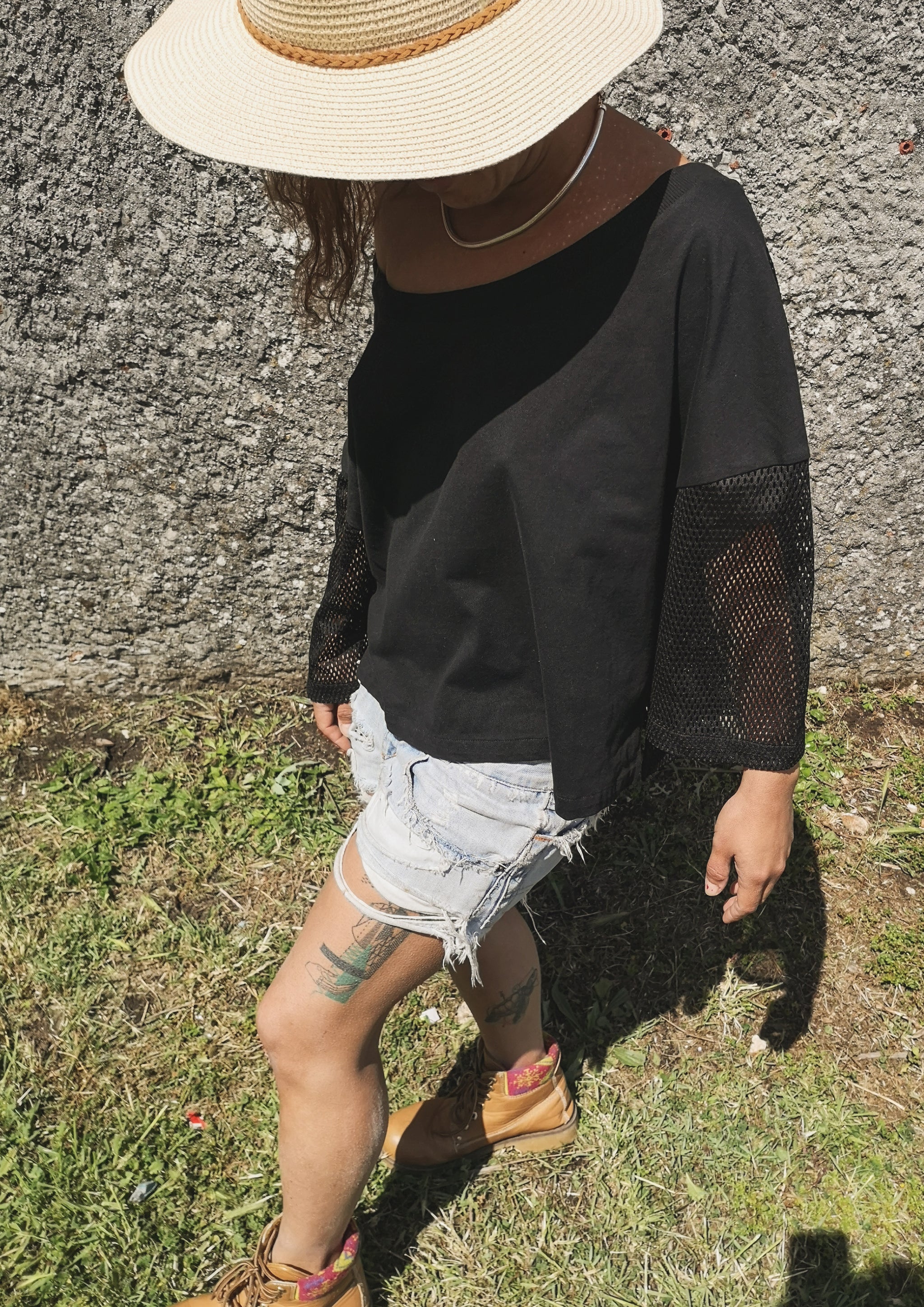 SHIRT - AIRY MESH black - BERENIK