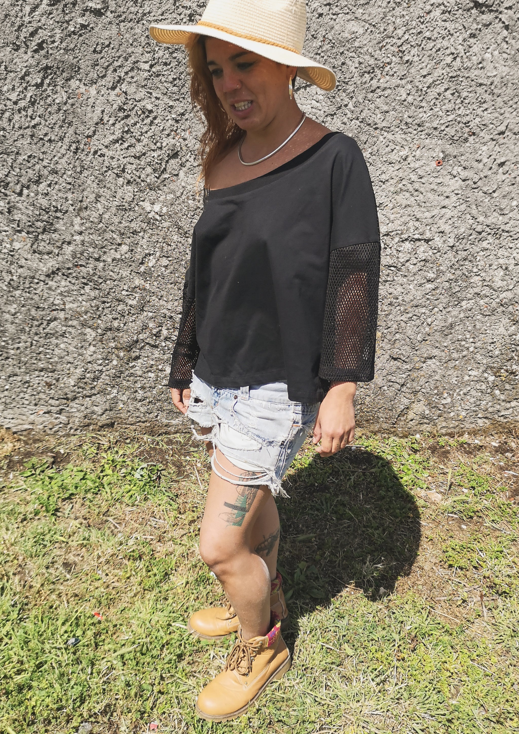 SHIRT - AIRY MESH black - BERENIK