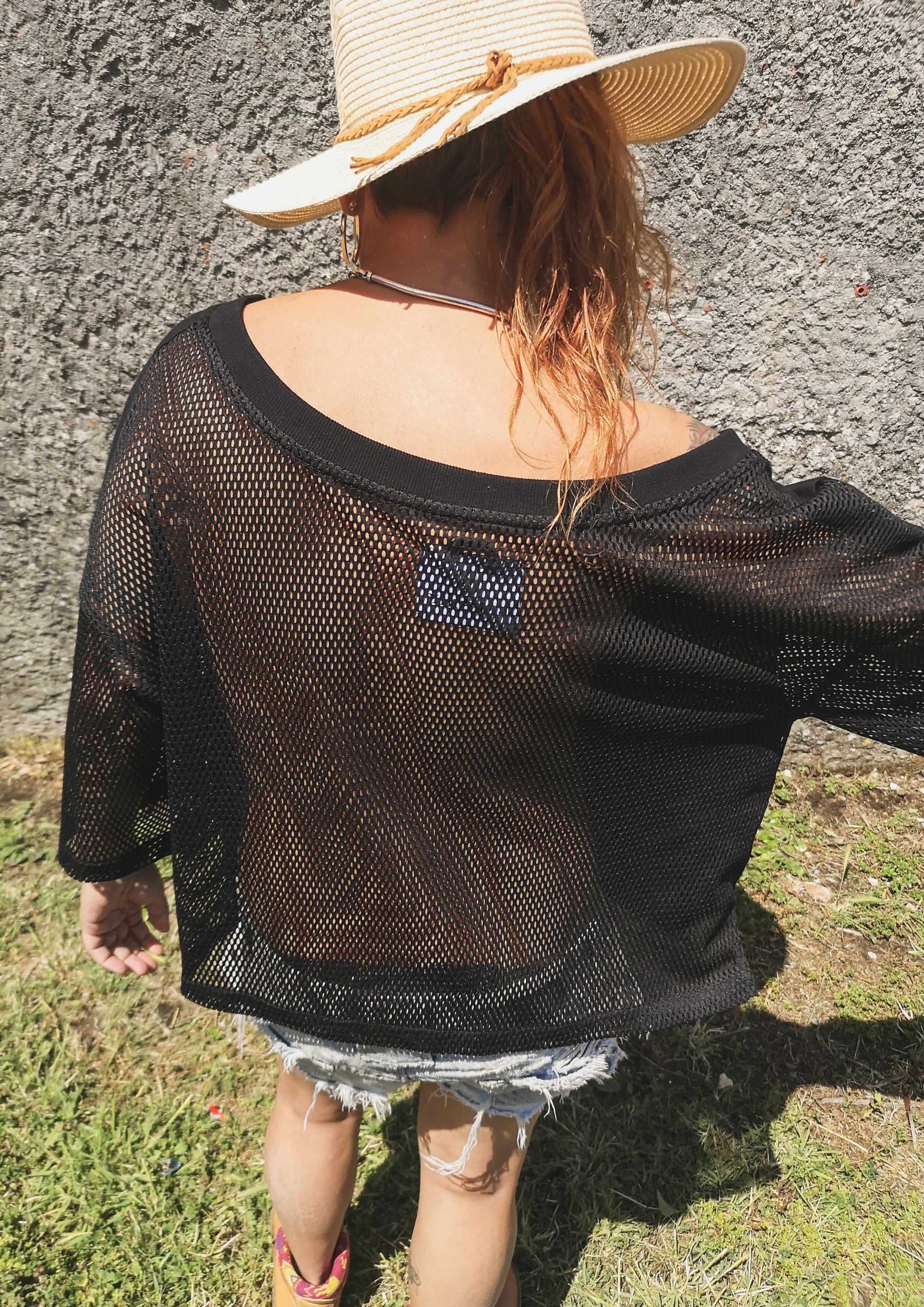 SHIRT - AIRY MESH black - BERENIK