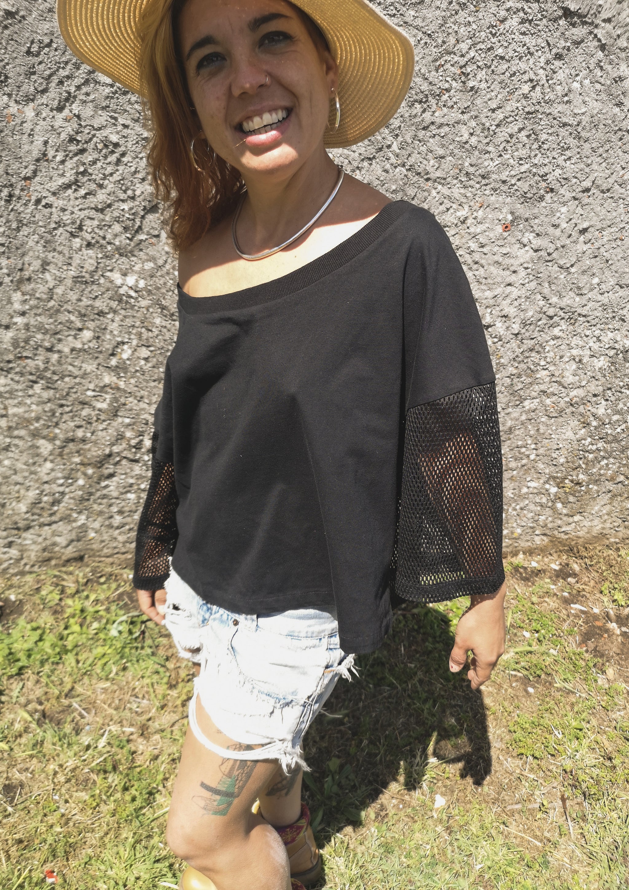 SHIRT - AIRY MESH black - BERENIK