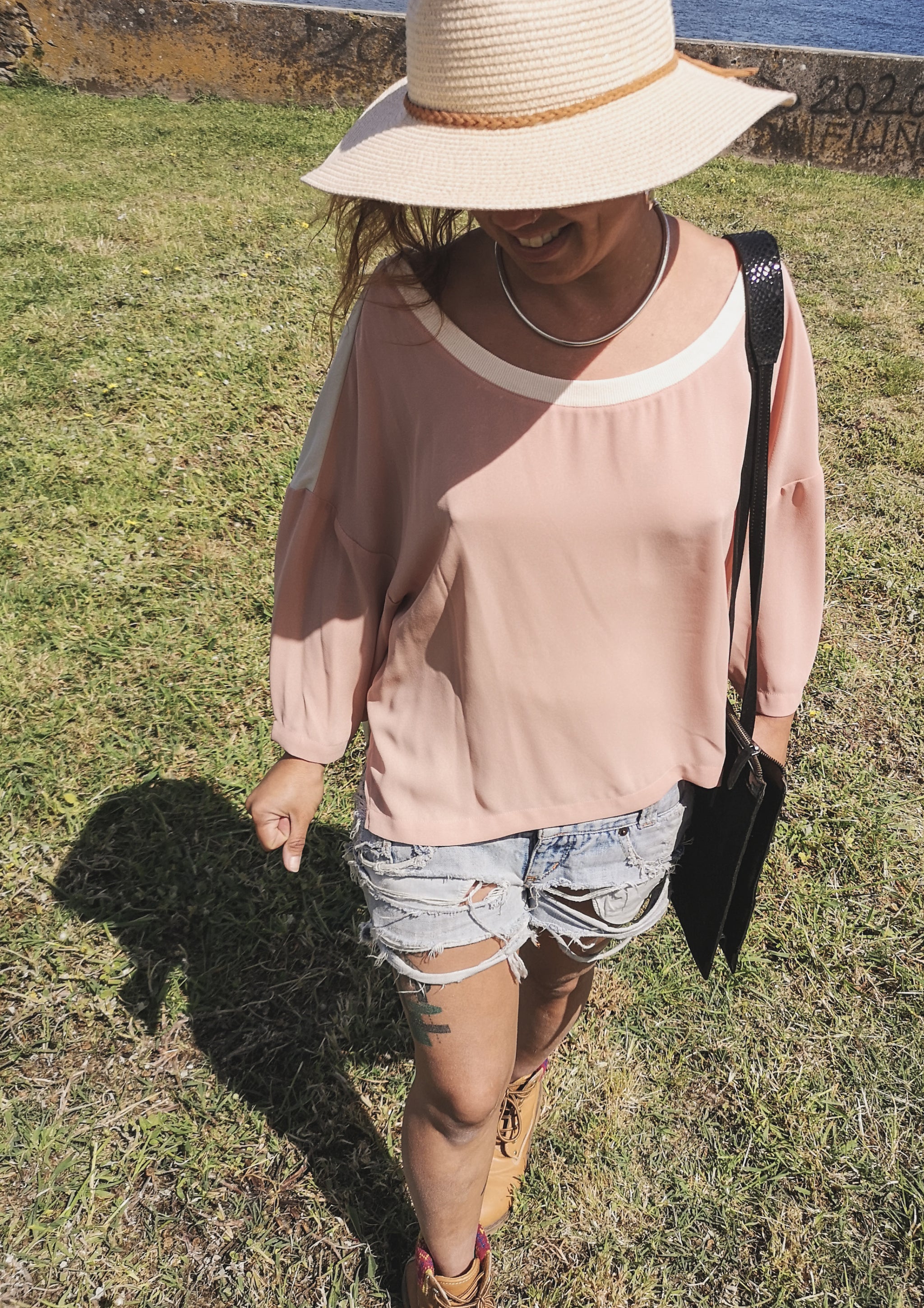 T-SHIRT FEMALE - peach/creme - BERENIK