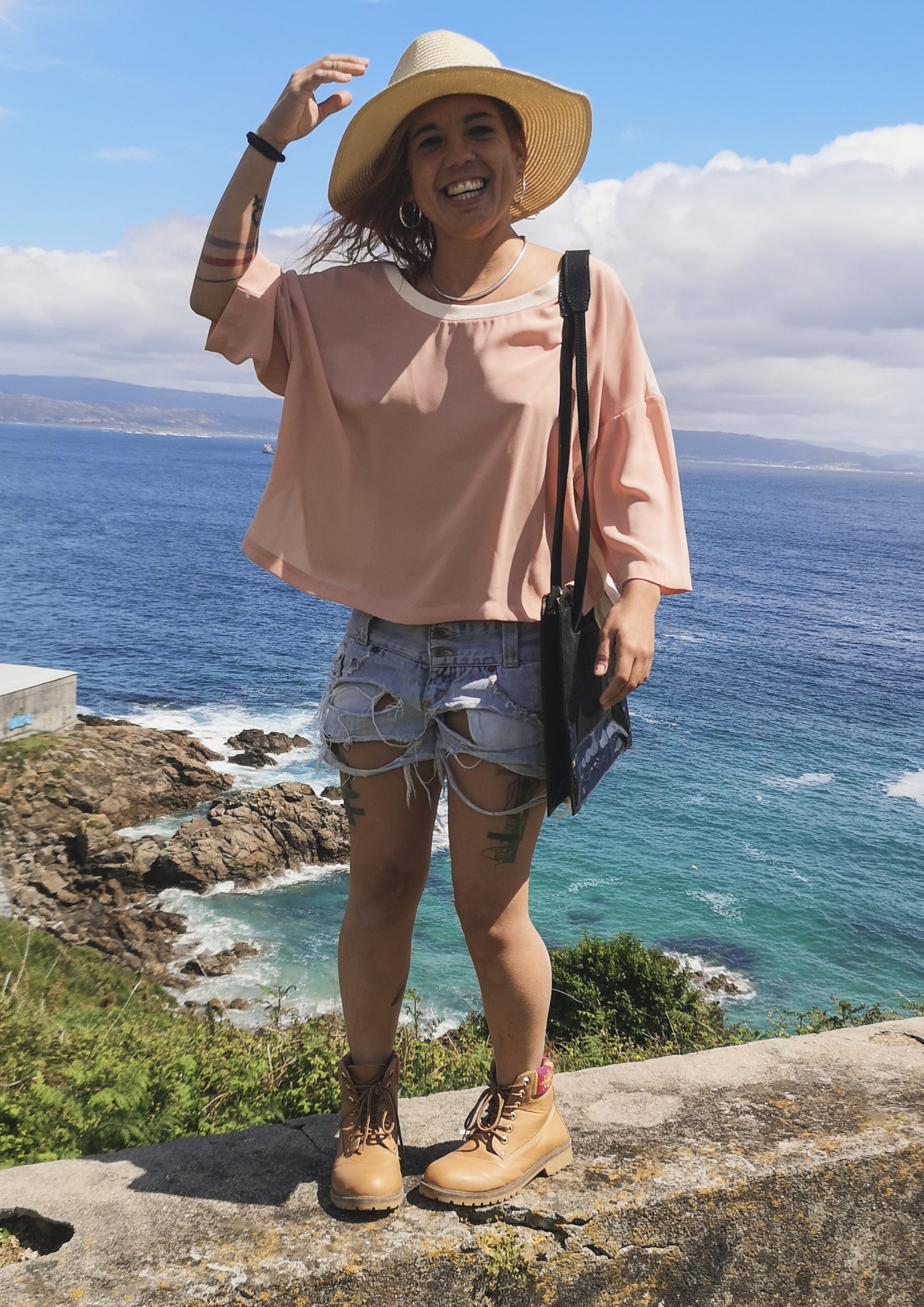 T-SHIRT FEMALE - peach/creme - BERENIK