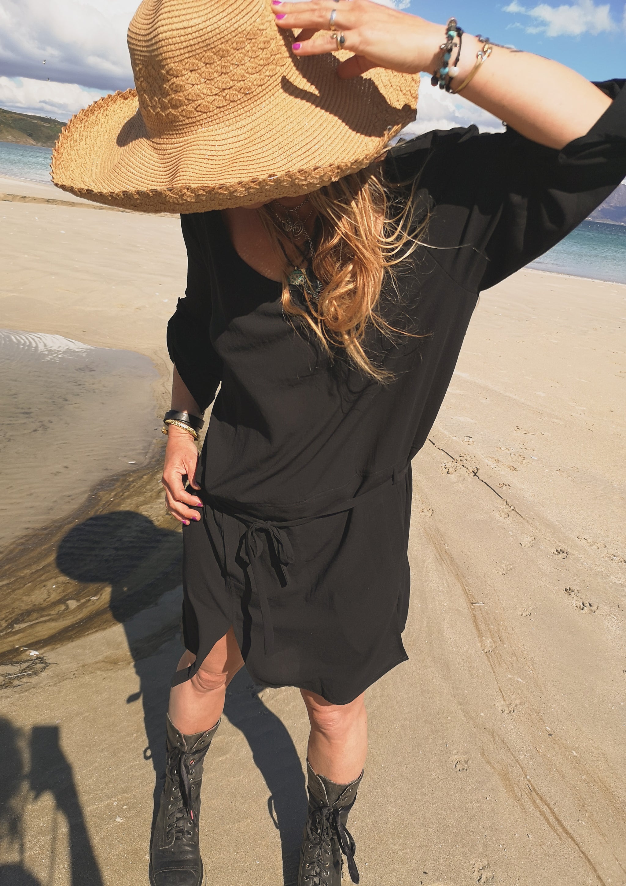 DRESS LONG - SLEEVES - black - BERENIK