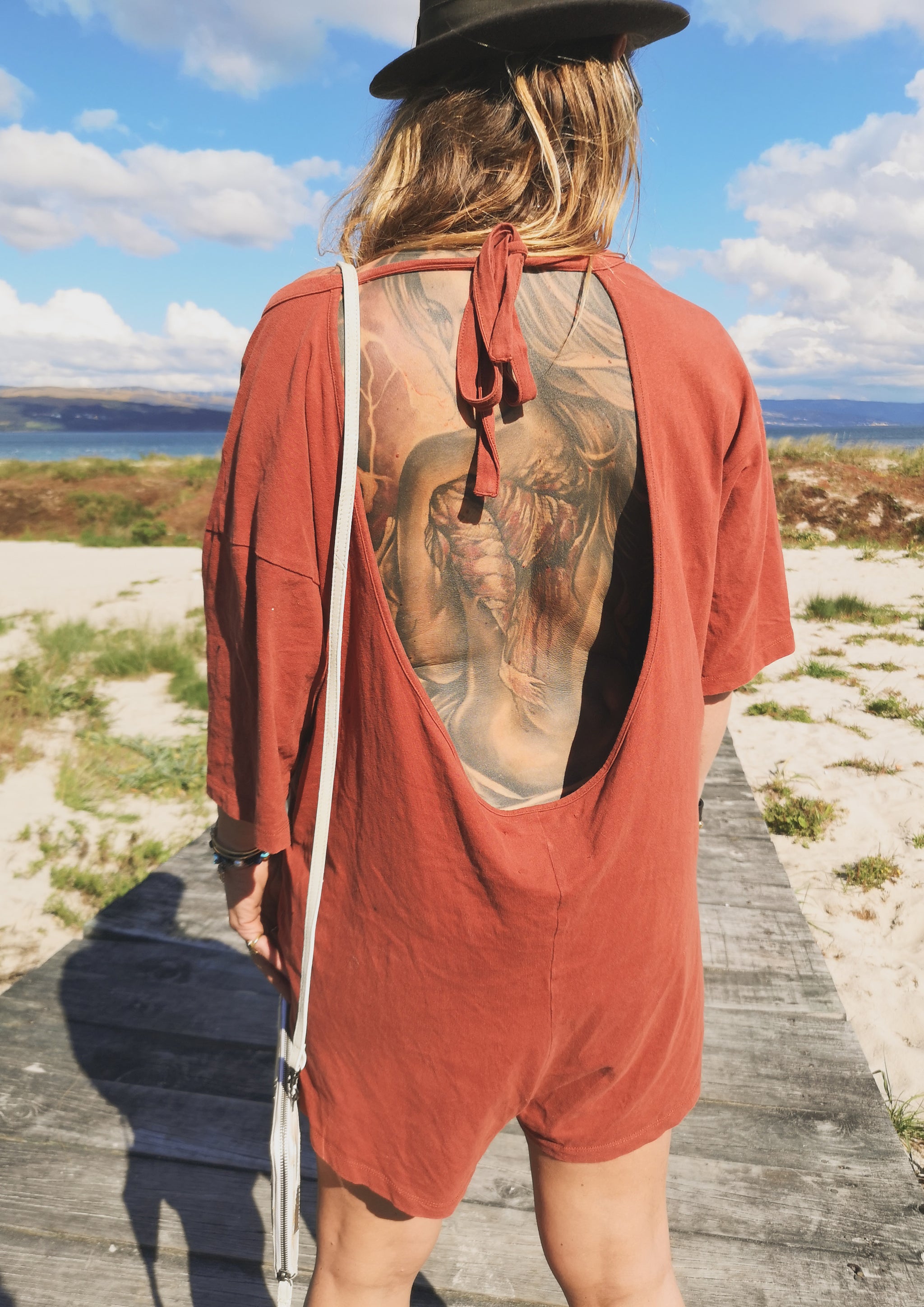 JUMPSUIT SHORT - CUTE COTTON rust - BERENIK