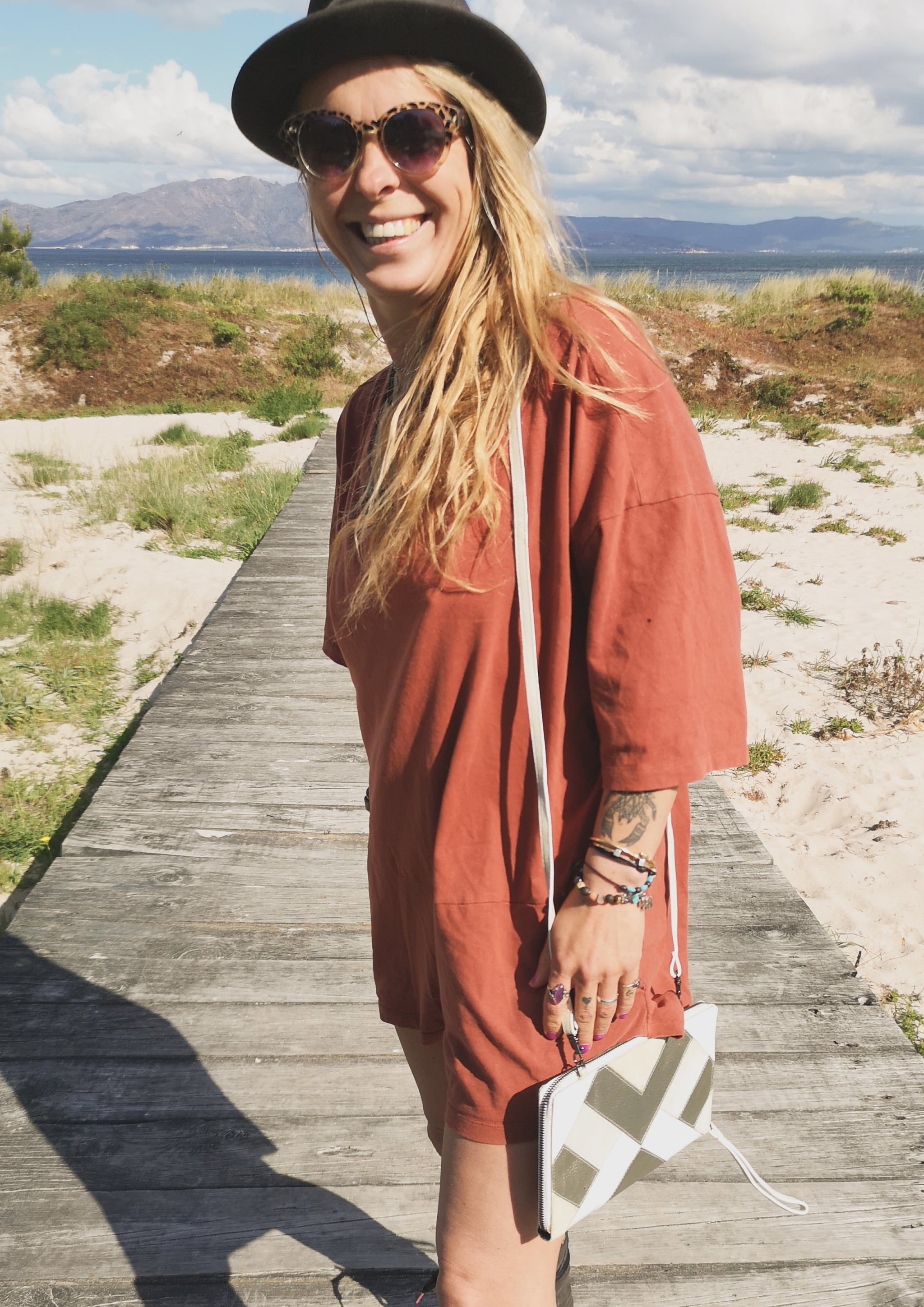 JUMPSUIT SHORT - CUTE COTTON rust - BERENIK