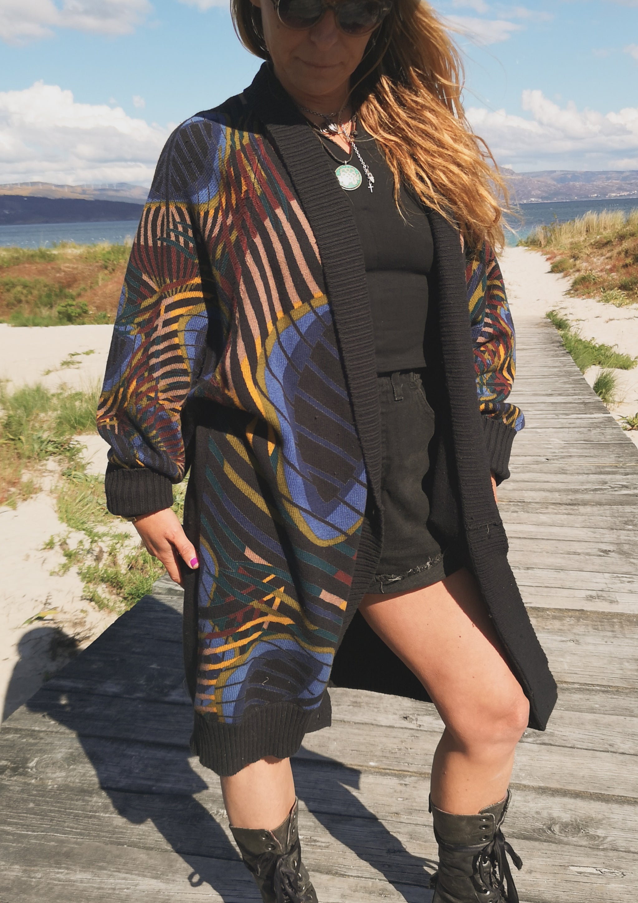 CARDIGAN - KNIT PEACOCK color - BERENIK