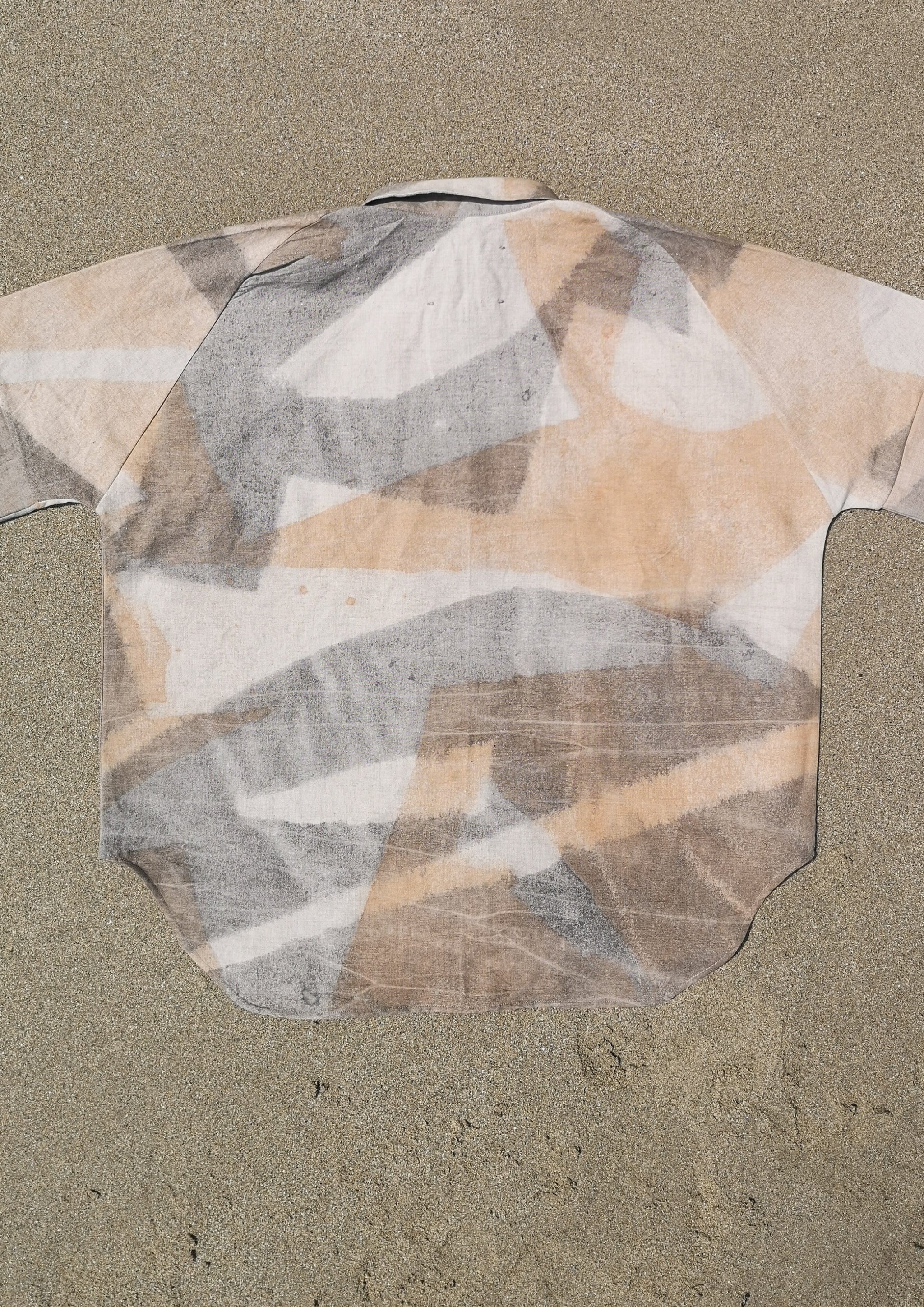 HOMEMADE - UNIQUE BLOUSE UNISEX - HAND PAINTED - light grey / salmon - BERENIK