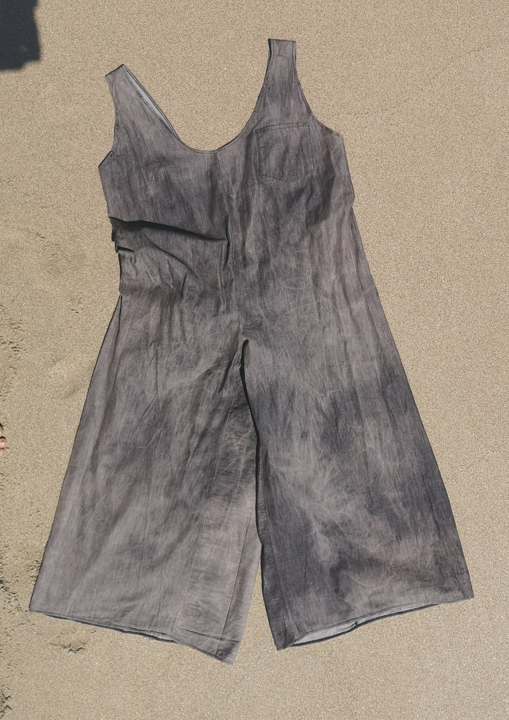 HOMEMADE - JUMPSUIT WIDE - COTTON - grey washed - BERENIK
