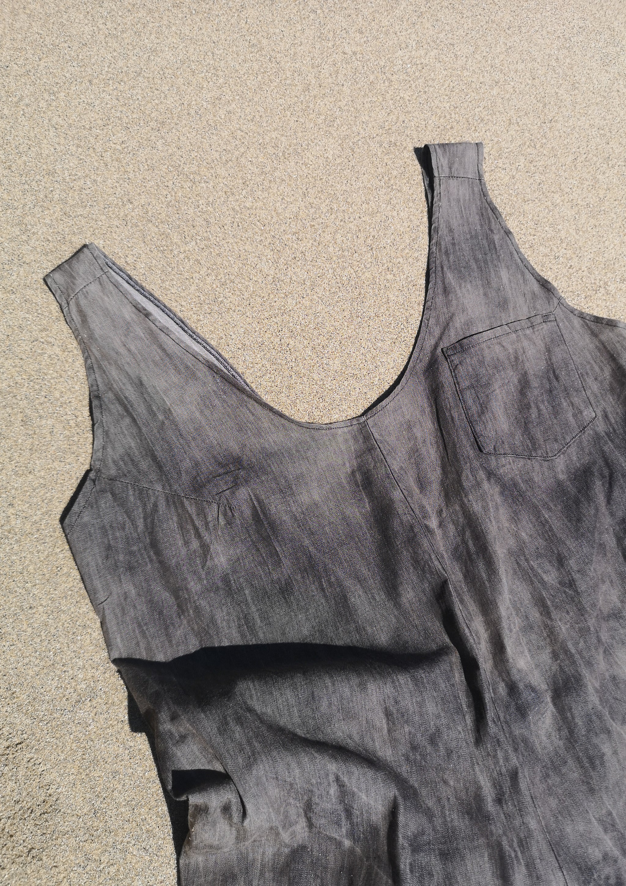 HOMEMADE - JUMPSUIT WIDE - COTTON - grey washed - BERENIK