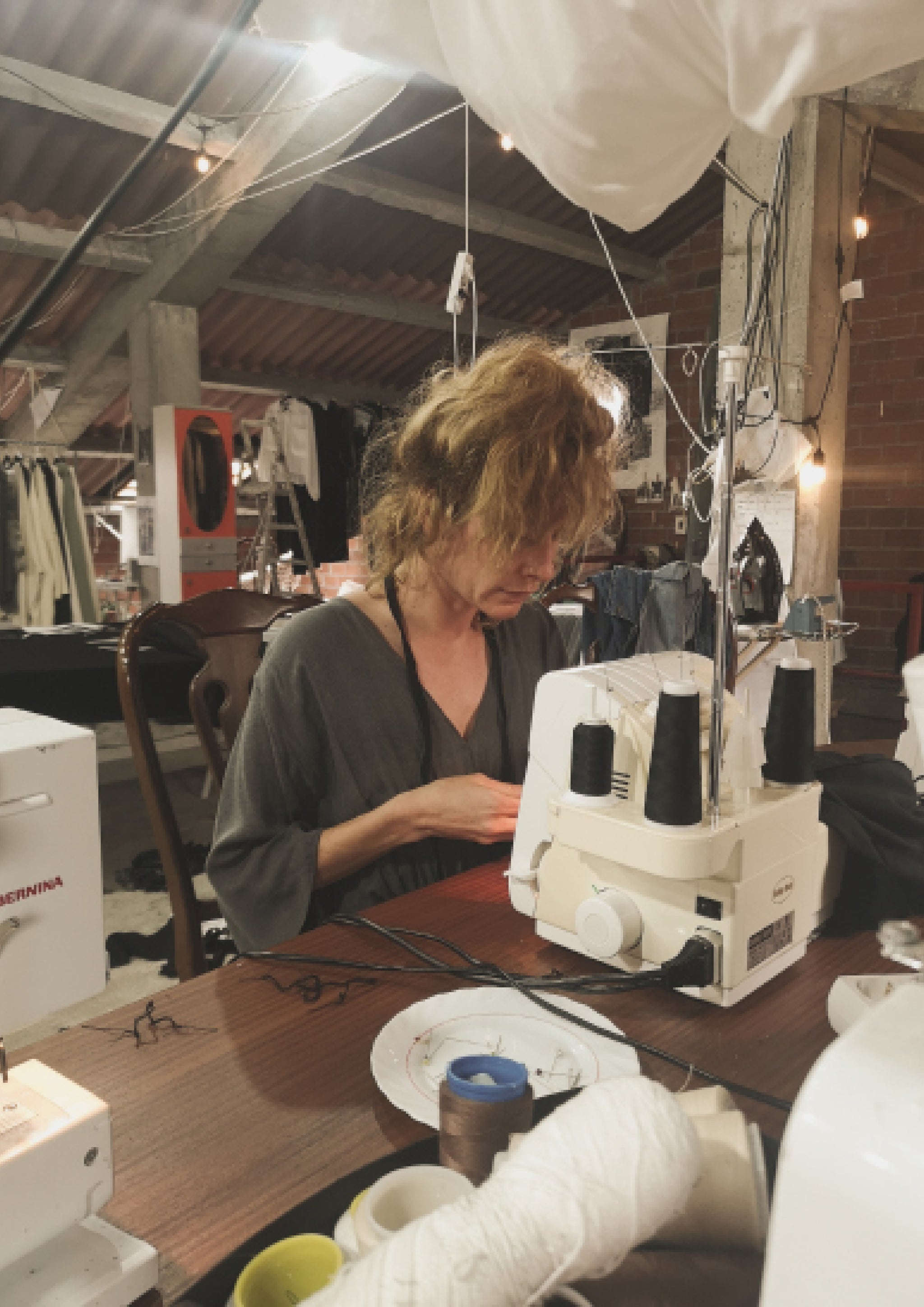 HOMEMADE - JUMPSUIT WIDE - COTTON - grey washed - BERENIK