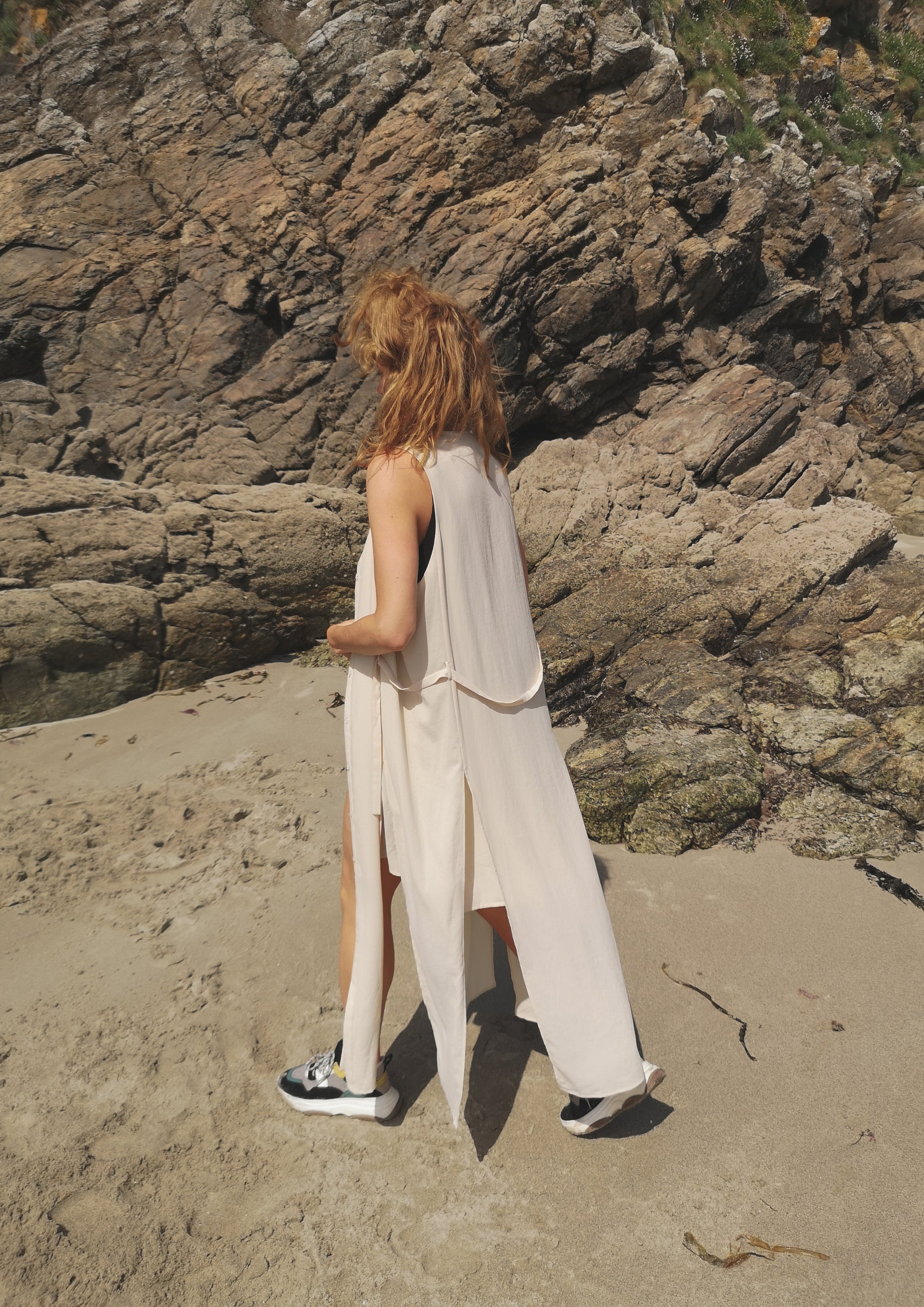 DRESS LONG SLEEVELESS - creme - BERENIK