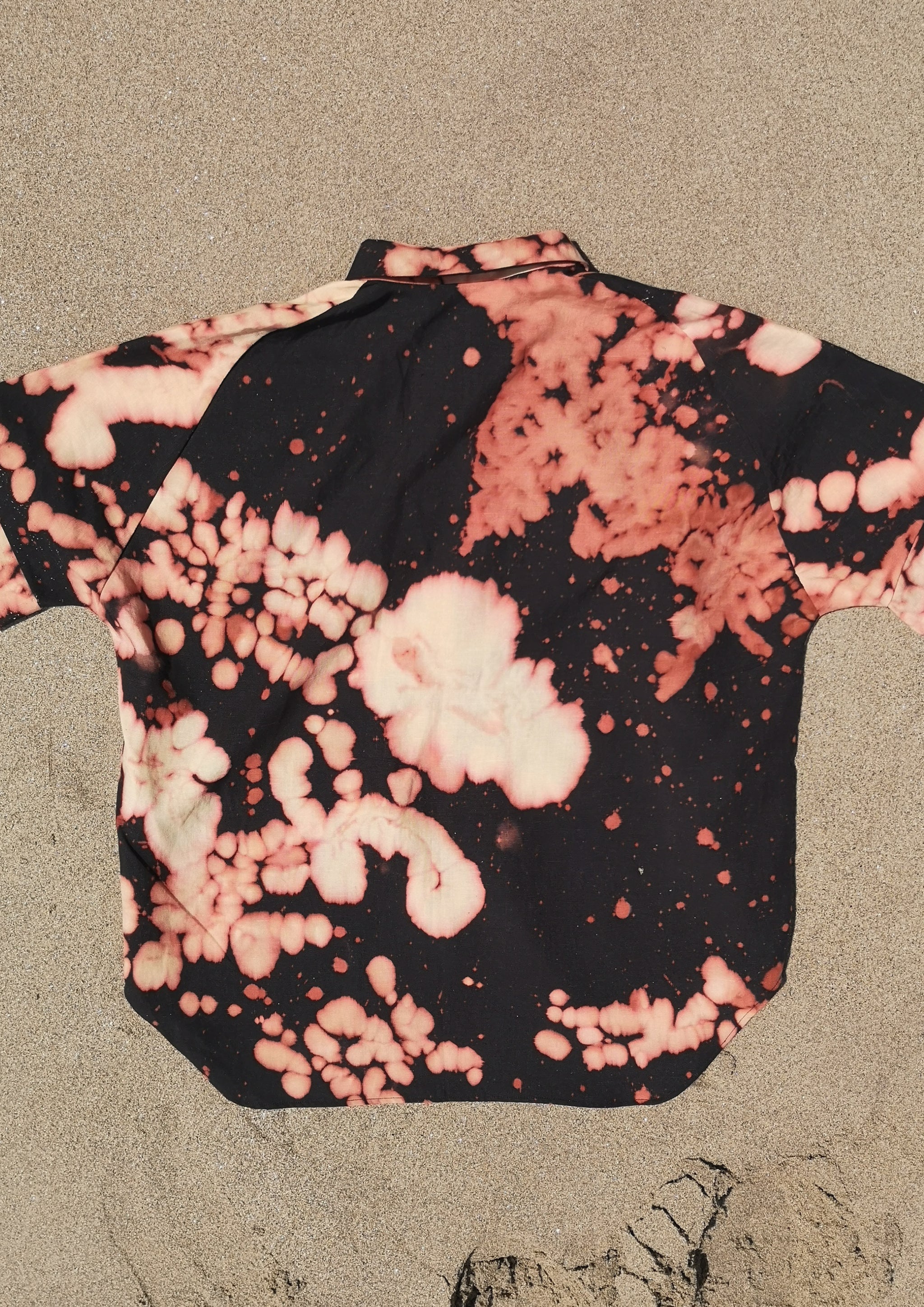 HOMEMADE - UNIQUE BLOUSE UNISEX - HAND PAINTED - black / white / pink - BERENIK