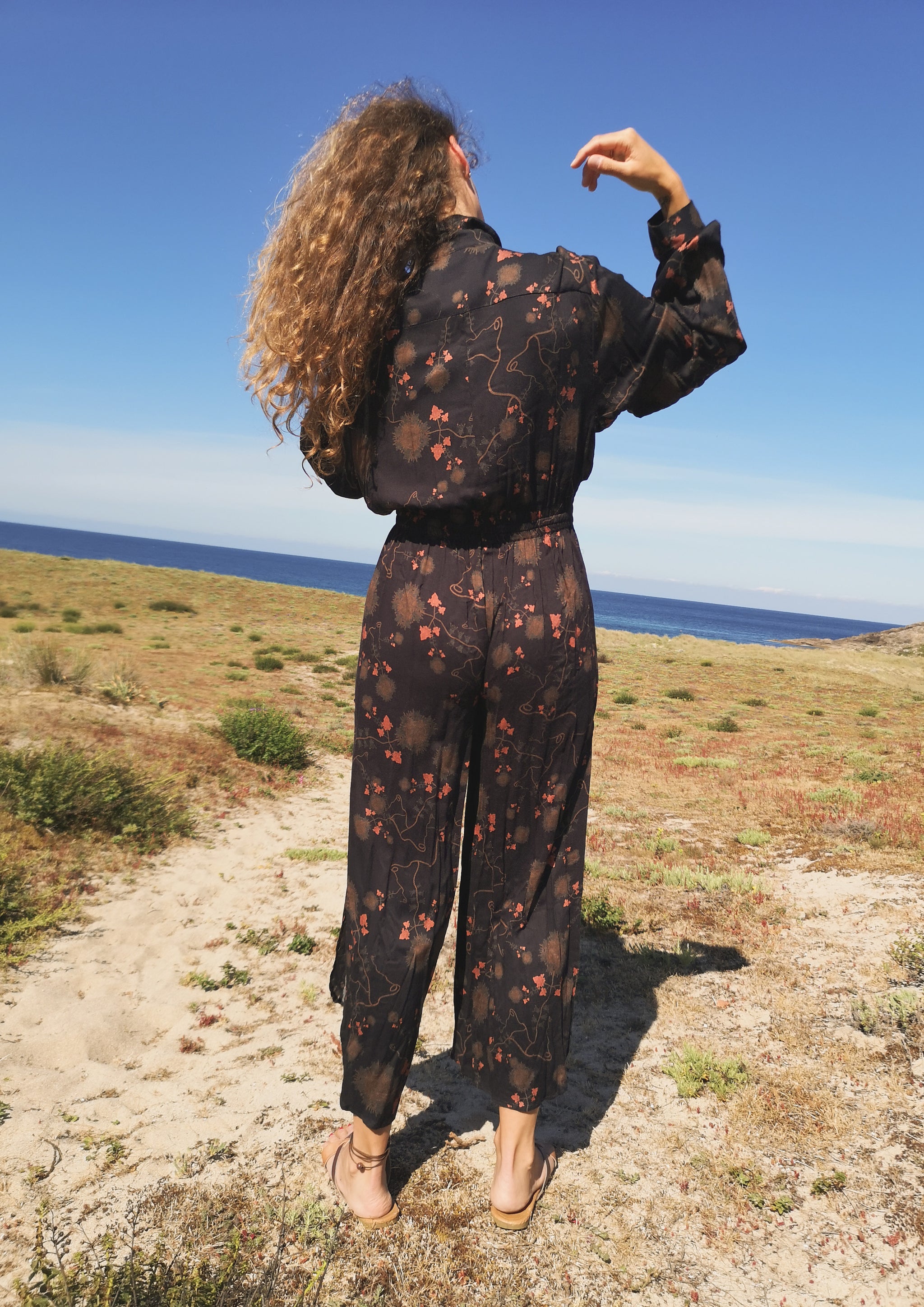 Black rayon jumpsuit online
