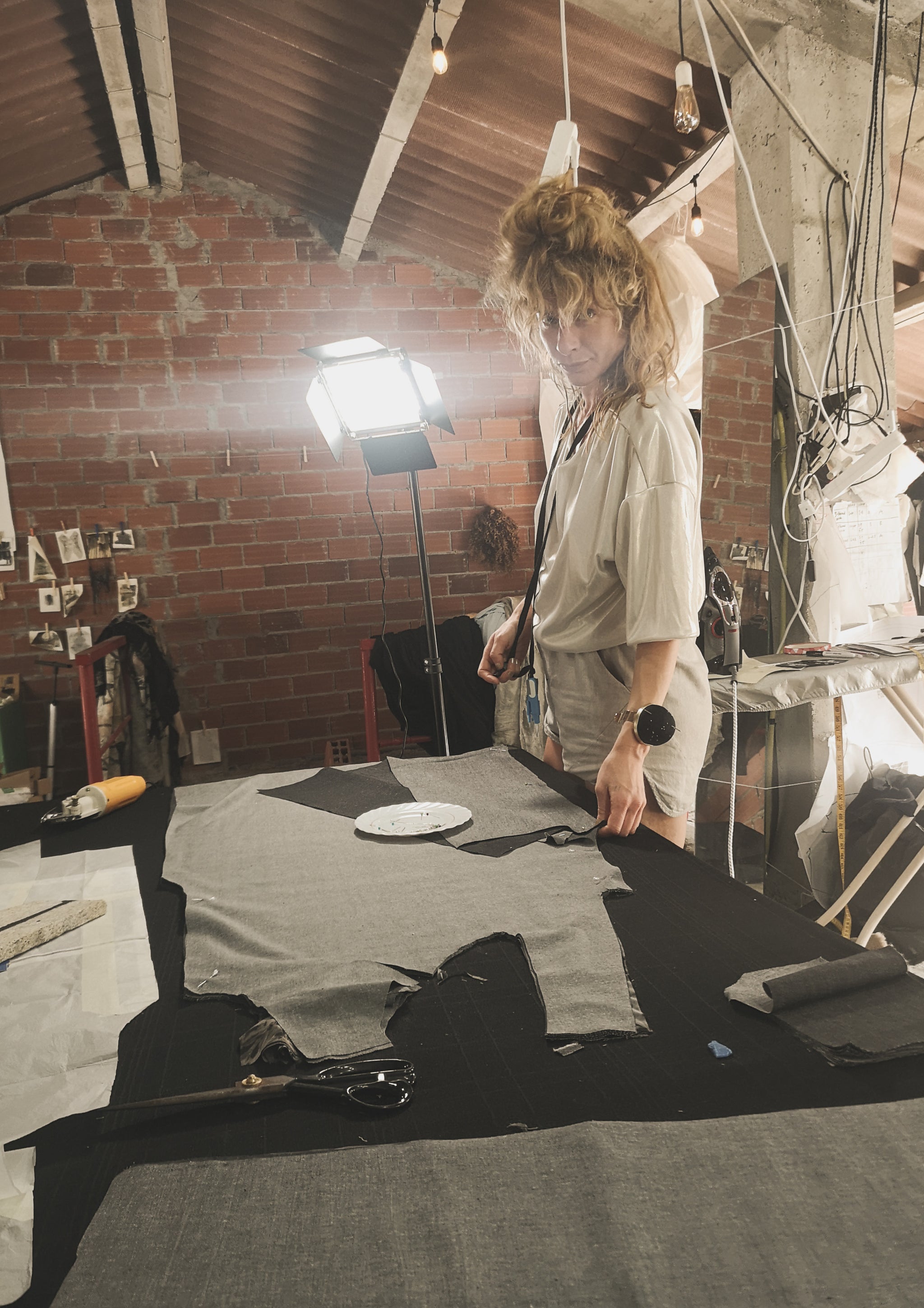 HOMEMADE - JUMPSUIT WIDE - LINEN - natural white - BERENIK