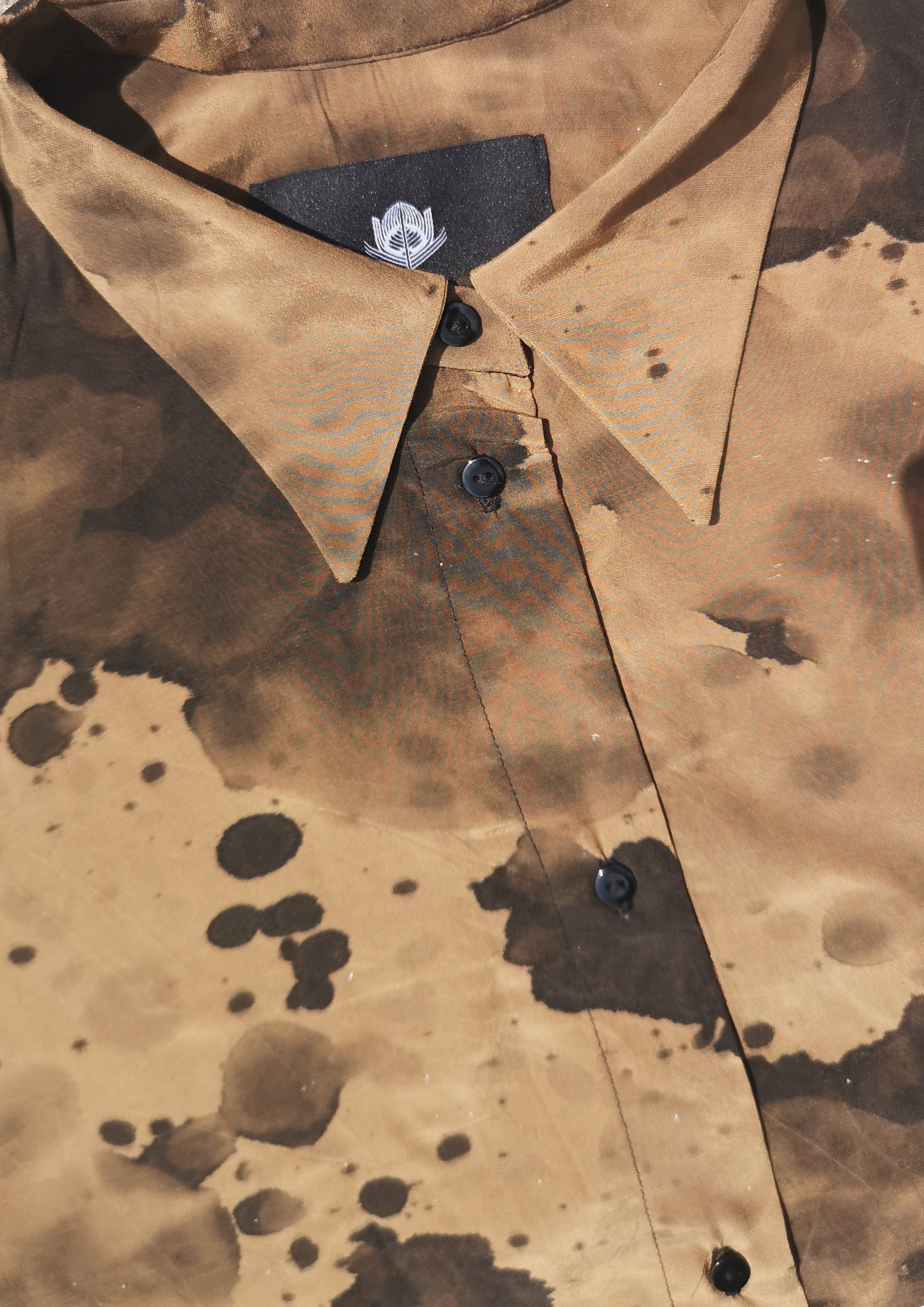 HOMEMADE - UNIQUE BLOUSE UNISEX - HAND PAINTED - gold / black - BERENIK