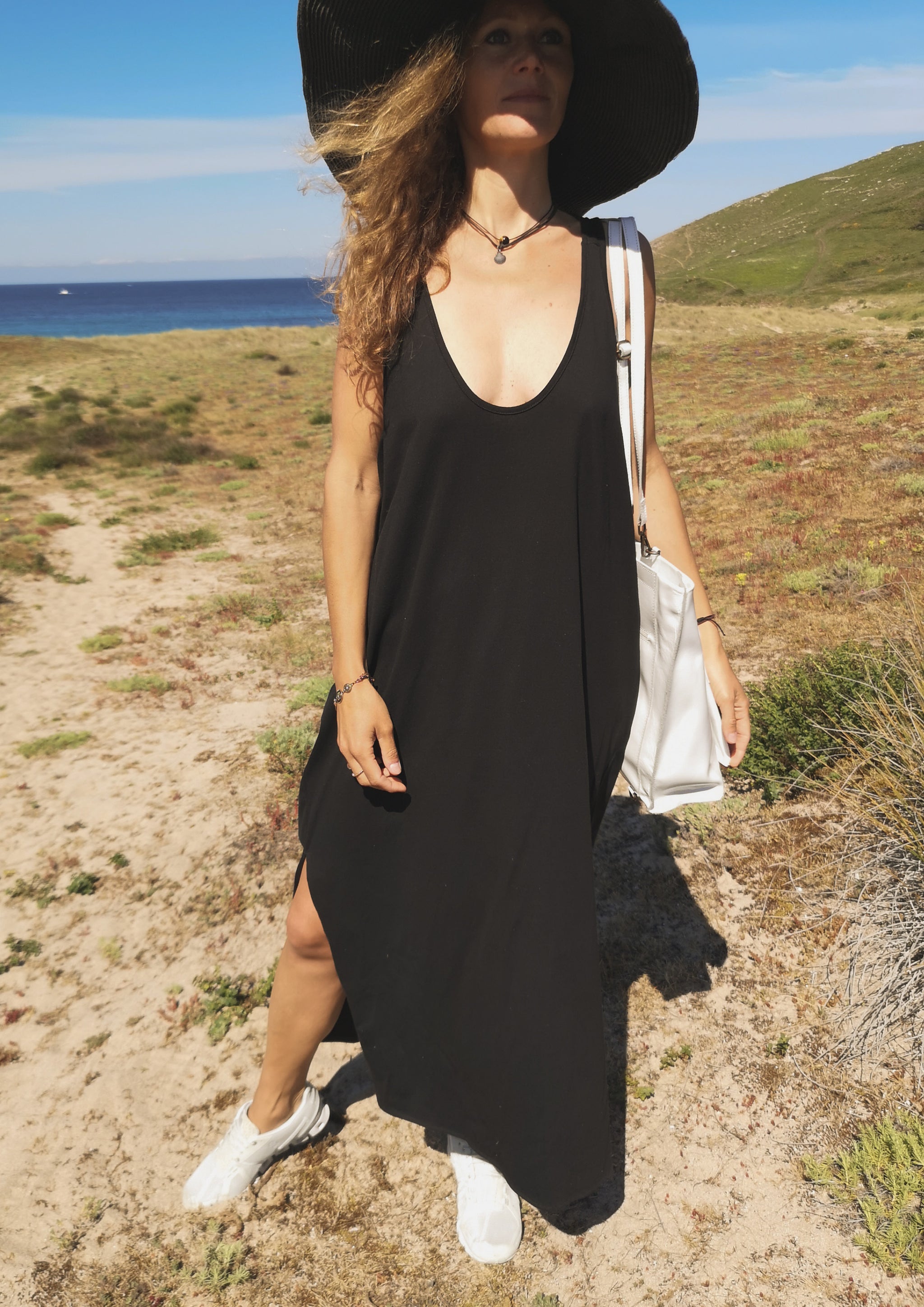 TANK DRESS - COTTON JERSEY black - BERENIK