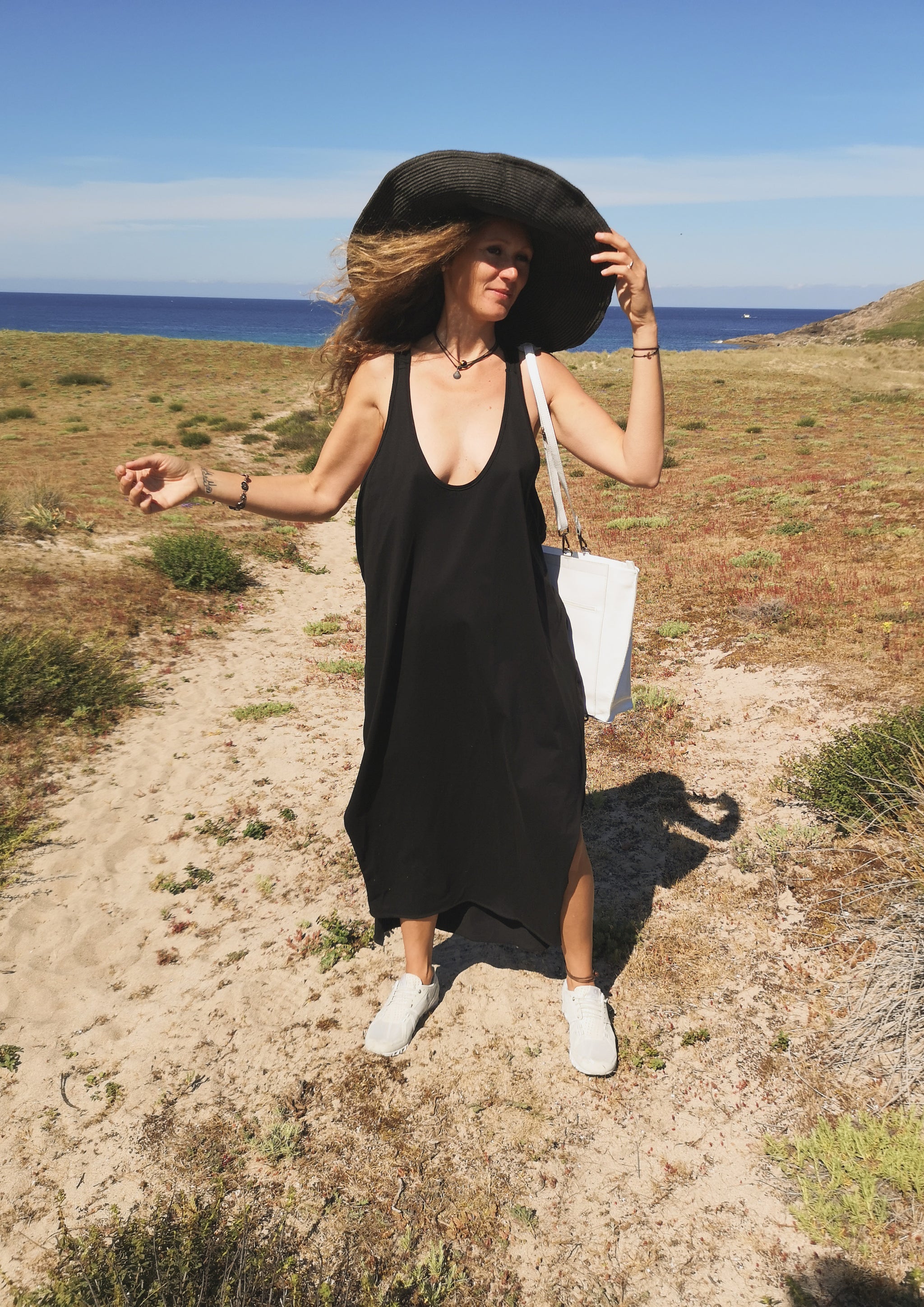 TANK DRESS - COTTON JERSEY black - BERENIK