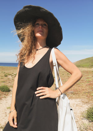TANK DRESS - COTTON JERSEY black - BERENIK