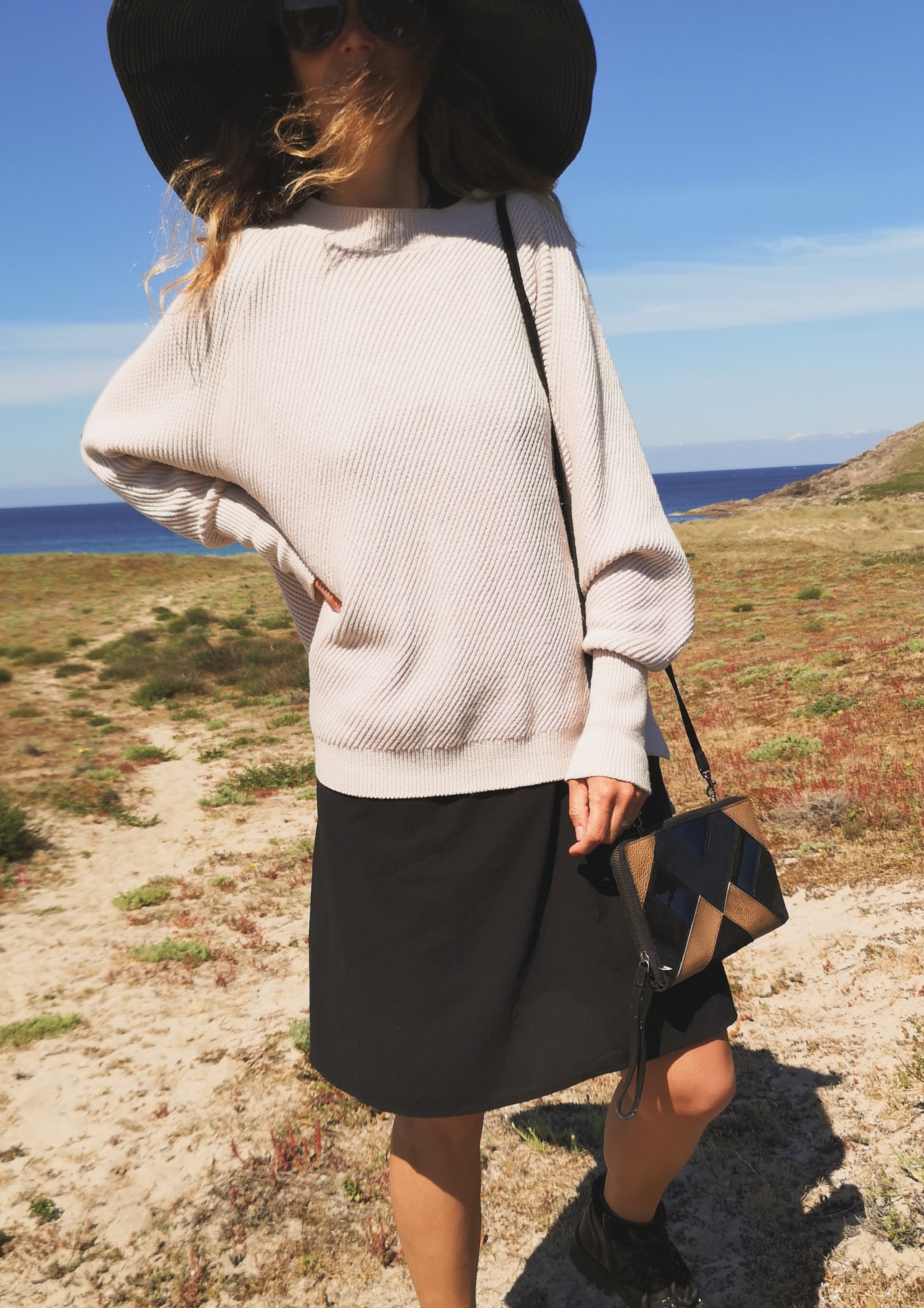 SWEATER - KNIT BIAS RIB ivory - BERENIK