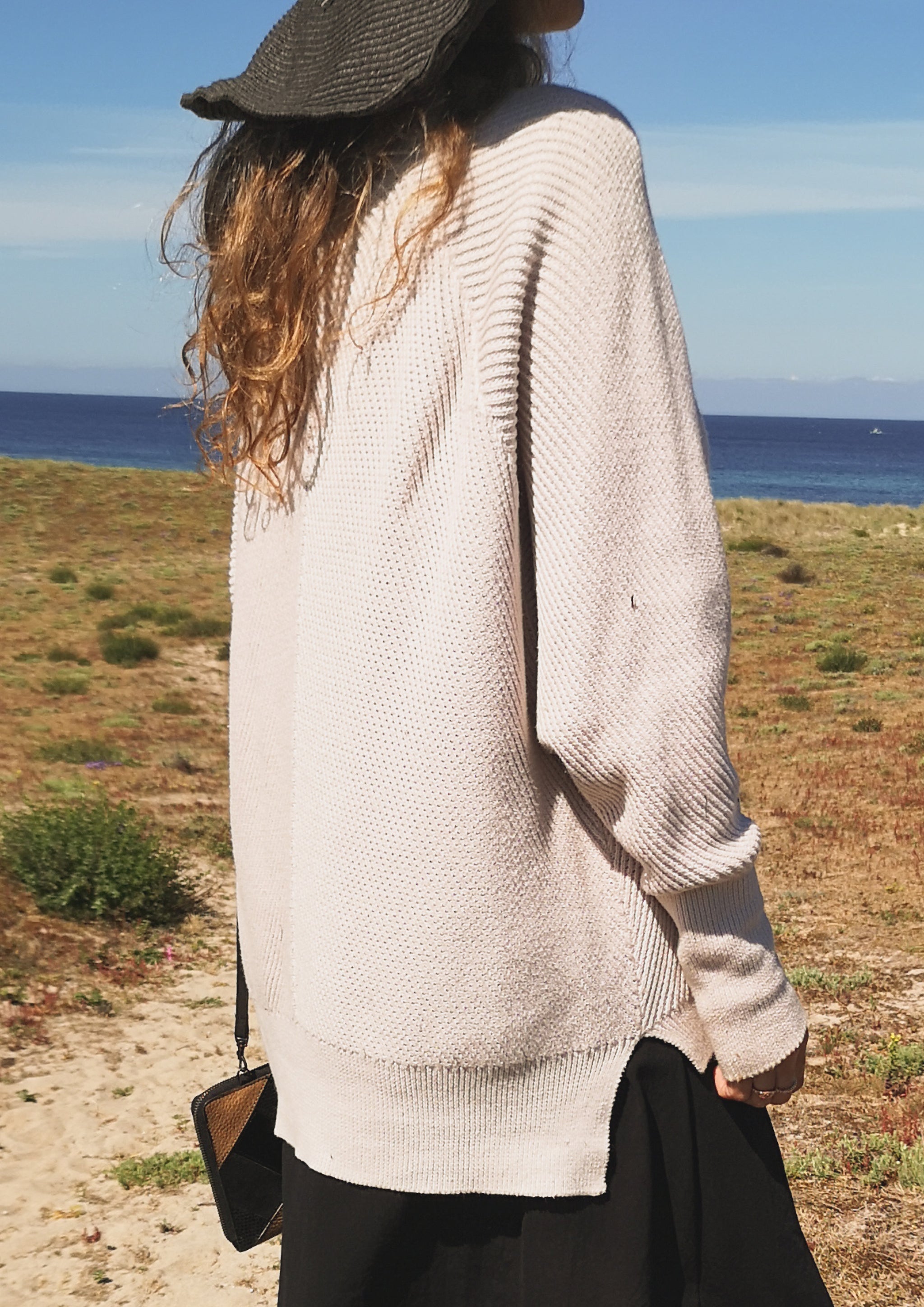 SWEATER - KNIT BIAS RIB ivory - BERENIK