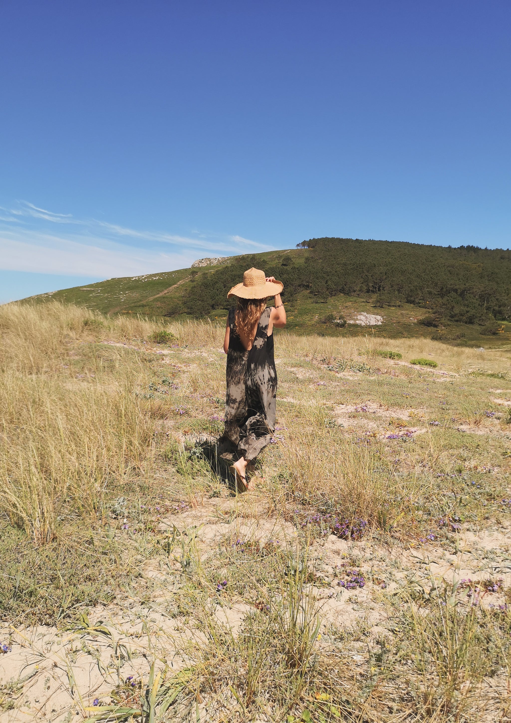 HOMEMADE - JUMPSUIT WIDE - COTTON - hand bleached - BERENIK