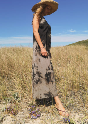 HOMEMADE - JUMPSUIT WIDE - COTTON - hand bleached - BERENIK