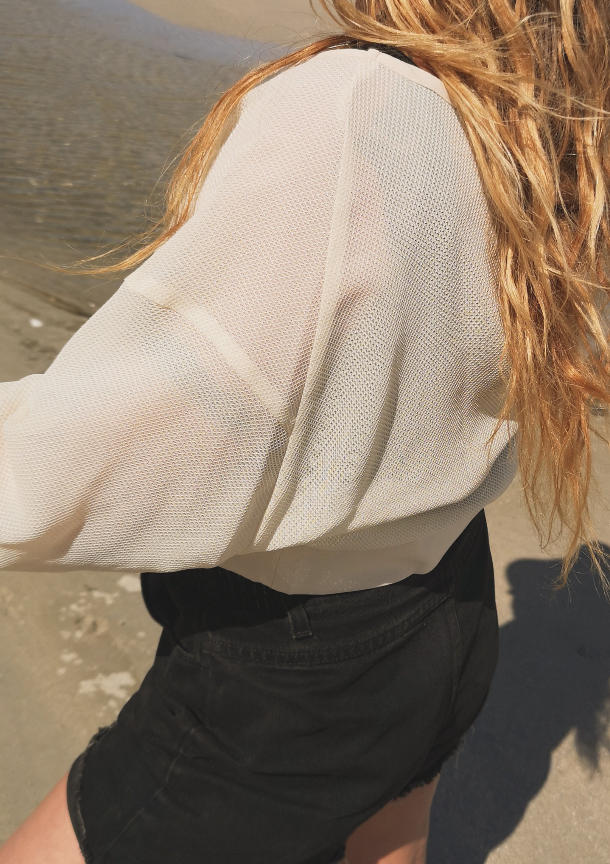 SWEATER - MESH creme - BERENIK