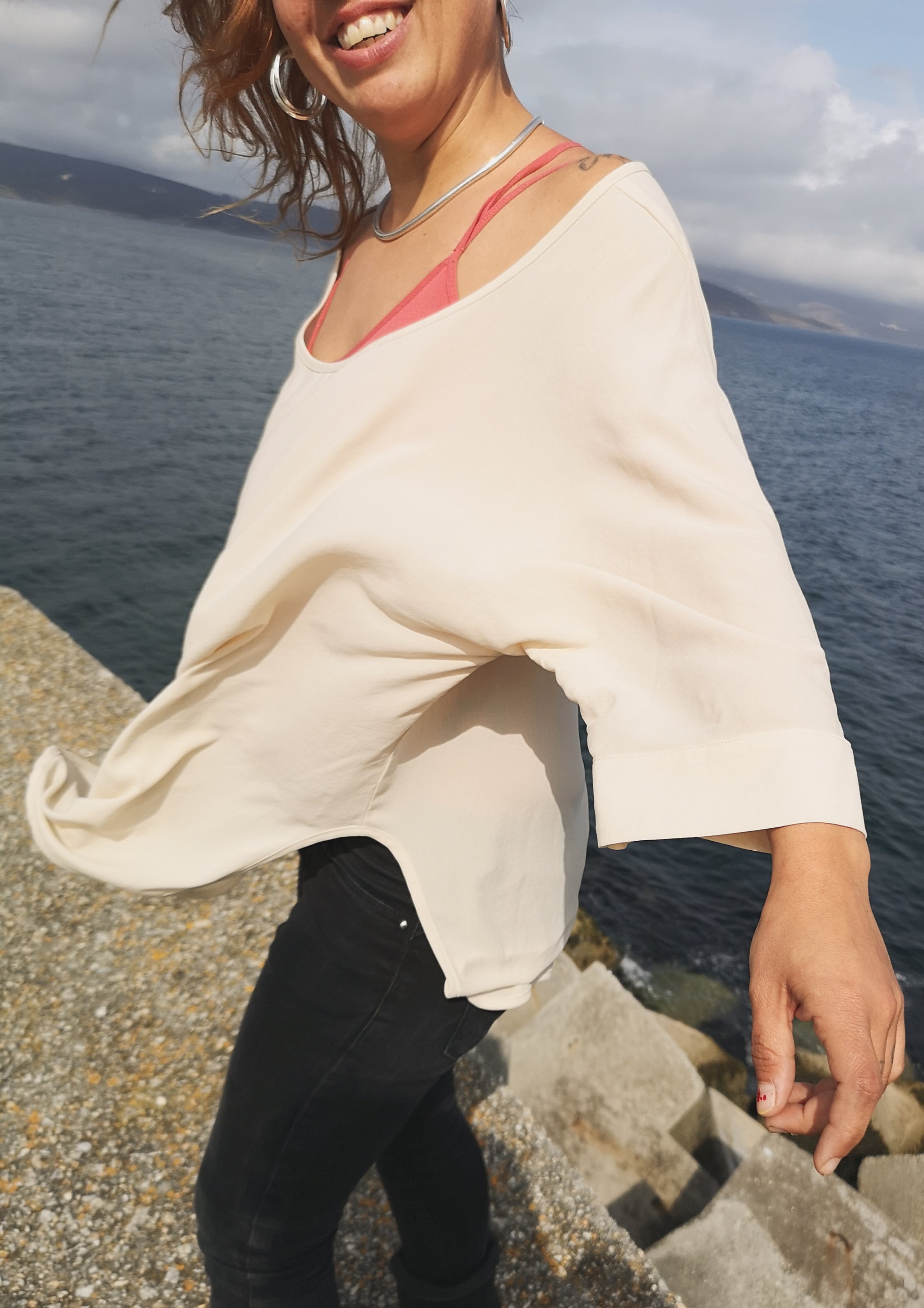 TOP OVERSIZED - CREME - BERENIK