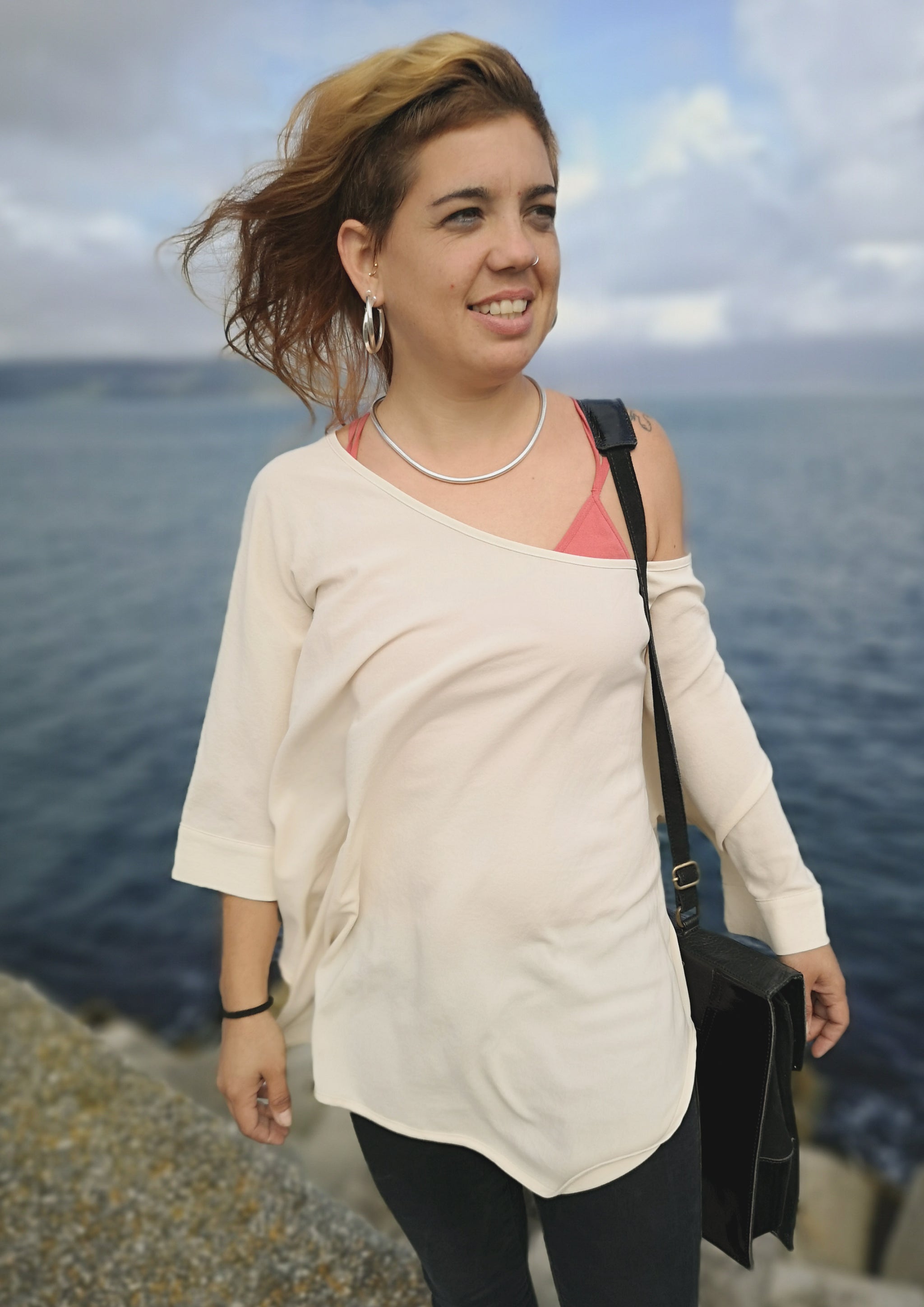 TOP OVERSIZED - CREME - BERENIK