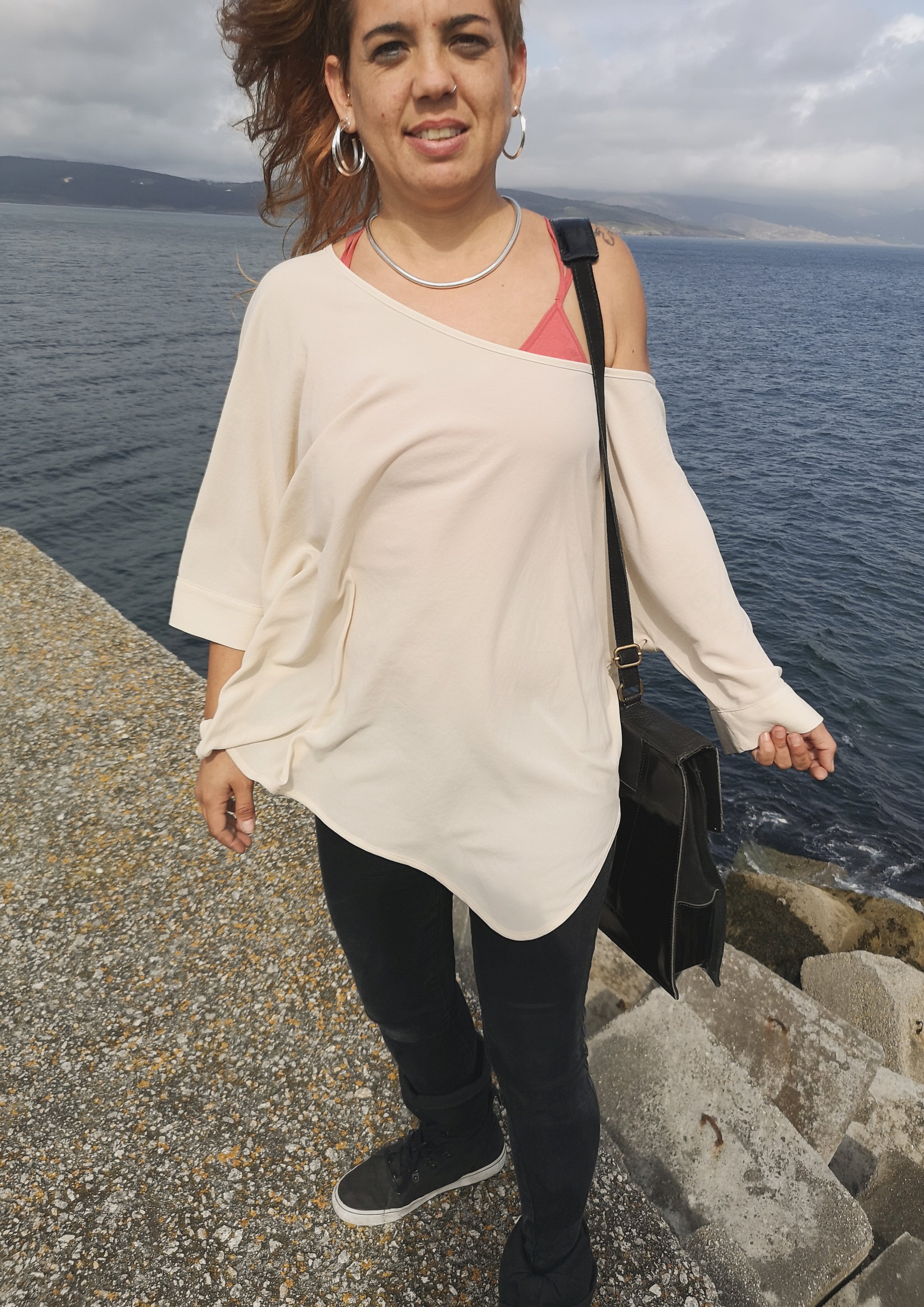 TOP OVERSIZED - CREME - BERENIK