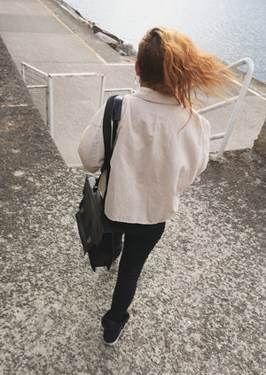 LIGHT SUMMER BLOUSE - NATURAL LINEN white - BERENIK